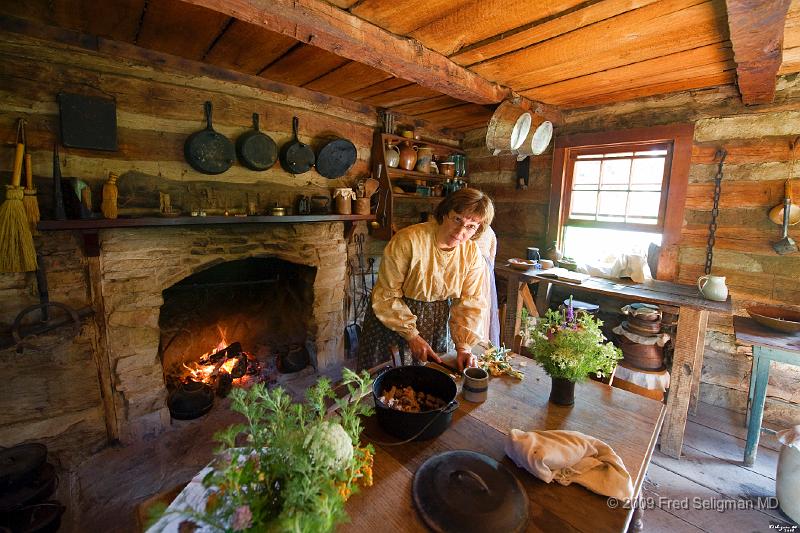 20080715_110012 D3 P 4200z2800.jpg - Living History Farm, Urbandale, Iowa.  Cooking in pre 1900 kitchen